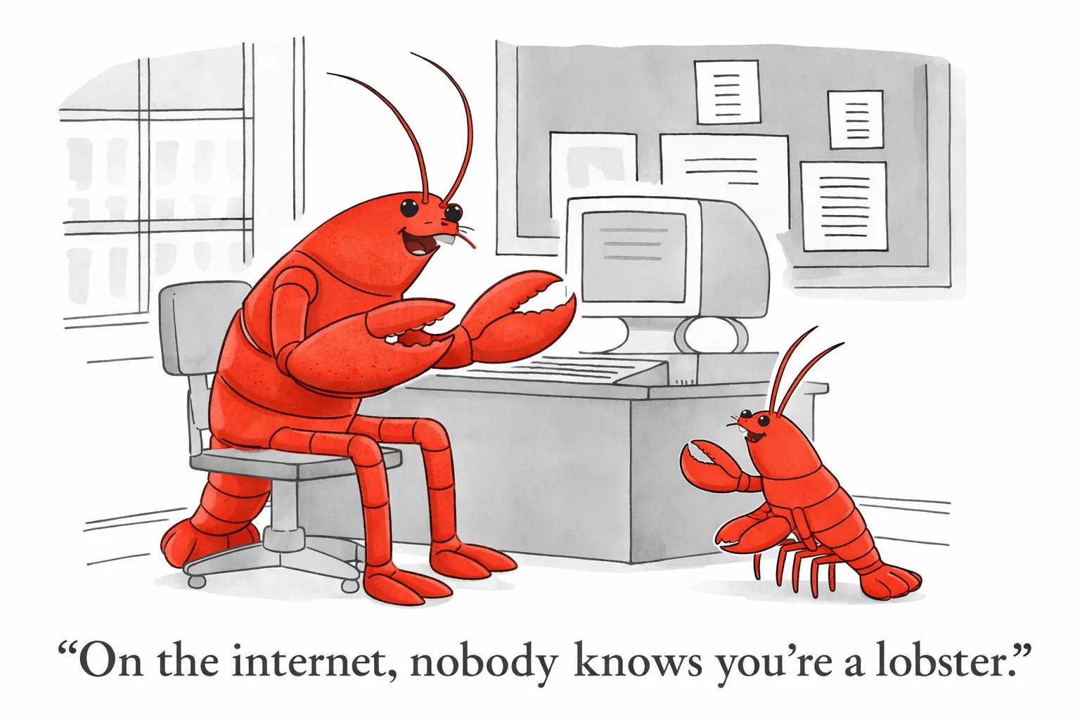 On the internet, nobody knows you're a lobster.